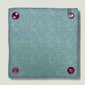 Batistă lână Turquoise Nasturi printată 30X30