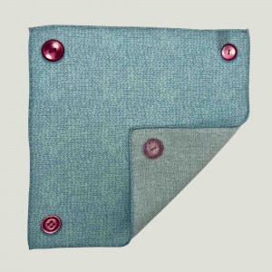 Batistă lână Turquoise Nasturi printată 30X30