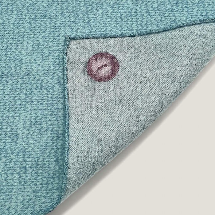 Batistă lână Turquoise Nasturi printată 30X30