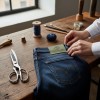 Eticheta piele întoarsă culoare Ash personalizabilă Logo Text Eticheta piele întoarsă culoare Ash personalizabilă Logo Text