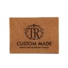 Eticheta piele întoarsă culoare Tabacco personalizabilă Logo Text Eticheta piele întoarsă culoare Tabacco personalizabilă Logo Text