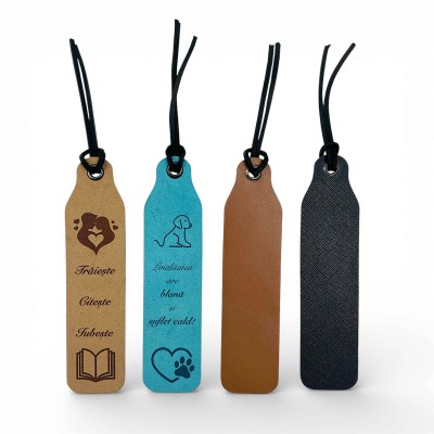 Semn de carte din piele personalizat